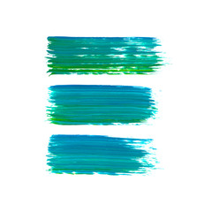 Broad brush strokes. Blue-green colors.