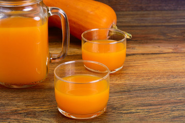 Fresh Tasty Vitamin Pumpkin Smoothie.