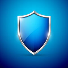 Vector blue shield