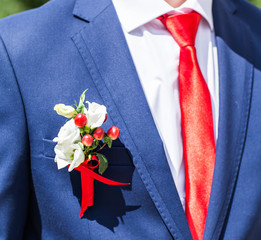 Sexy man in tuxedo and bow tie posing