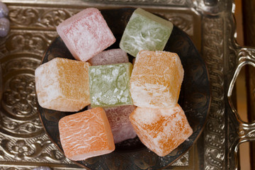 Lumps of Lokum or Turkish Delight