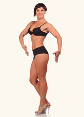 Beautiful female body isolated over white background