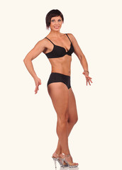 Beautiful female body isolated over white background