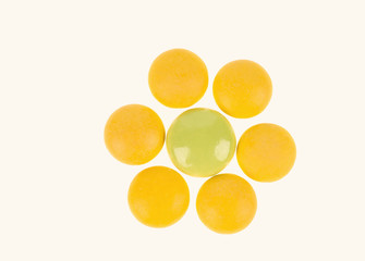 Pills isolated on white background