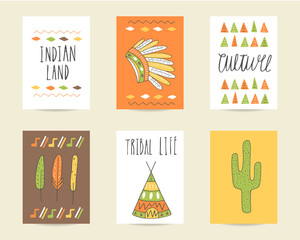 Cute hand drawn doodle birthday, party, baby shower cards © nadineveresk