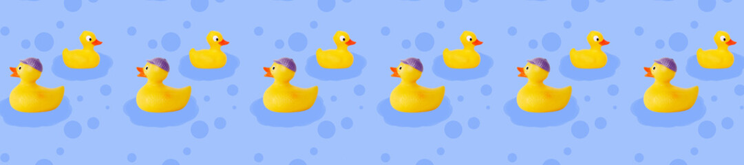 header duck tale pattern yellow rubber