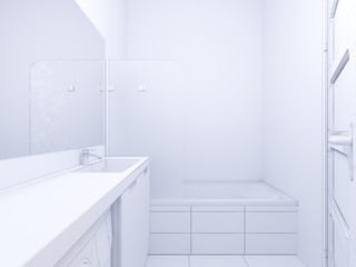 3d illustration of interior design bathroom