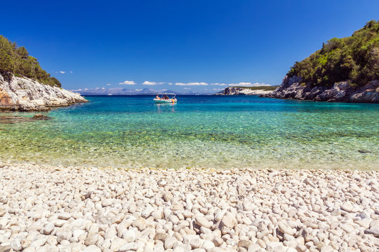 Dafnoudi Beach In Kefalonia, Greece