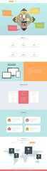 Flat Design One Page Website Template 