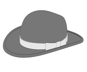 2d cartoon illustration of hat