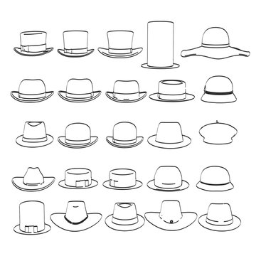 2d cartoon illustration of hats collection Stock Illustration | Adobe Stock