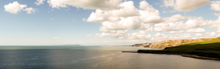 Clouds Of Dover, Panoramic view over Kimmeridge Bay, Panorama