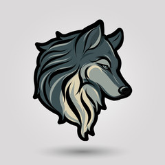 Naklejka premium wolf head sign