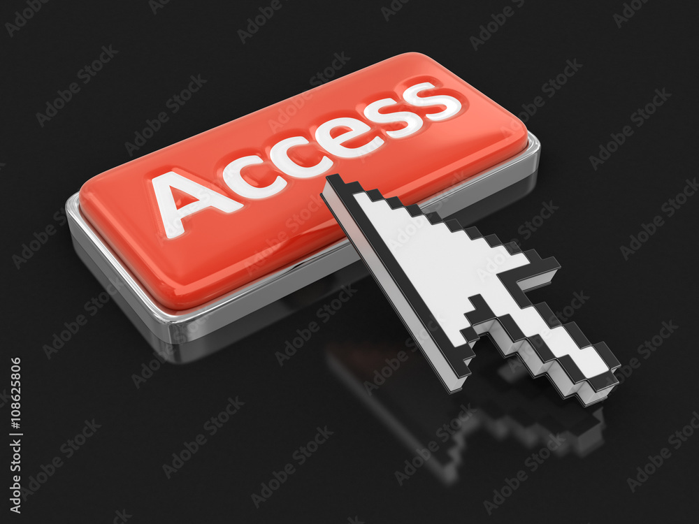Poster cursor and button access. image with clipping path