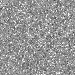 Silver glitter sparkle. Background for your design. Seamless squ