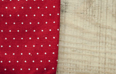 Colorful napkins on wooden table