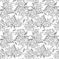 Garden seamless pattern line.decorative, wallpaper, abstract, or