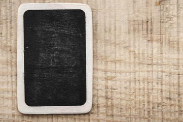 blank blackboard on vintage background.