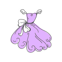 ball gown hand drawing