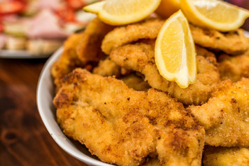 Wiener schnitzel with lemon