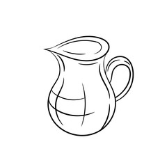 Jug on a white background