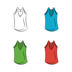 Set of colorful t-shirts