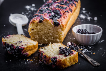Cake with blueberries