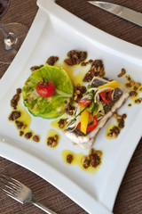 Fish fillet and vegetable
