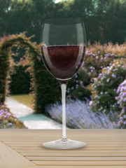 Weinglas rot