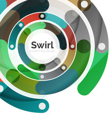 Geometric swirl and circle lines abstract background