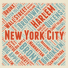 New York City word cloud 