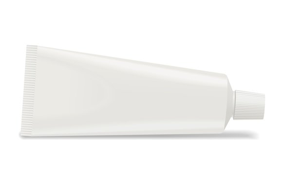 White toothpaste tube. Vector
