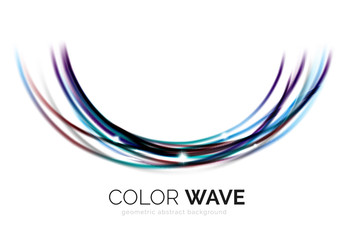 Glossy wave isolated on white background 