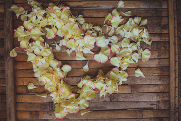 petals flowers hart frame rustic  wedding valentine day postcard