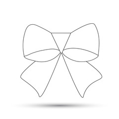 Bow contour icon