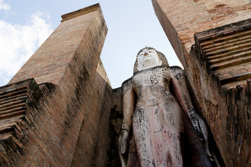 Ancient image buddha statue in Sukhothai ,Thailand