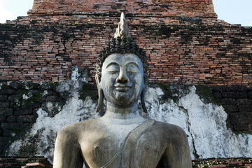 Ancient image buddha statue in Sukhothai ,Thailand