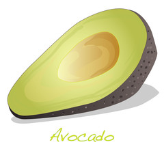 Avocado isolated on white