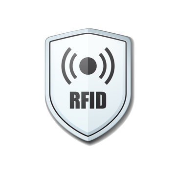 RFID Protection Shield sign Stock Vector