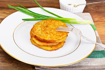 Fried Potato Pancakes. Belarusian and German Cuisine
