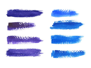 Colorful watercolor brush strokes.