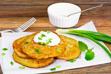 Fried Potato Pancakes. Belarusian and German Cuisine