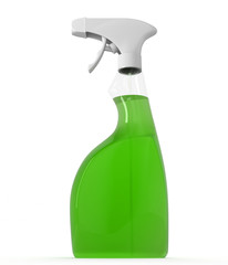 Spray. Cleaning and sanitation product studio isolated. Bottle witout lable