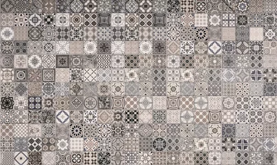 Gordijnen keramische tegels patronen uit Portugal. © subinpumsom