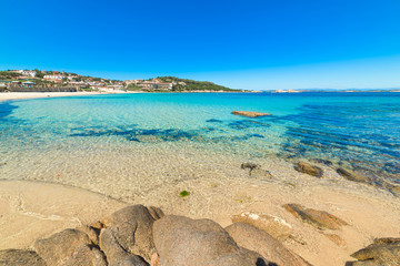 Fototapeta na wymiar Cala Battistoni on a clear day, Sardinia