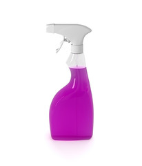 Spray. Cleaning and sanitation product studio isolated. Bottle witout lable
