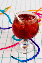 cocktail with red