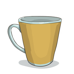 Vector illustration painted cup