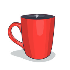 Vector illustration of painted cup