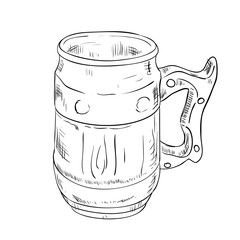 Vector sketch of beer glass
